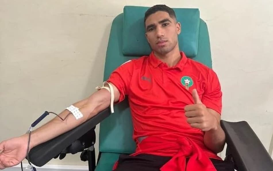 Seleção do Marrocos doa sangue em campanha após terremoto