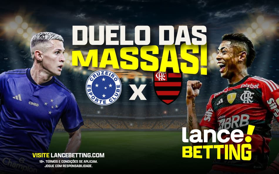 Clássico em BH! Aposte R$100 e ganhe R$650 no confronto entre Cruzeiro e Flamengo
