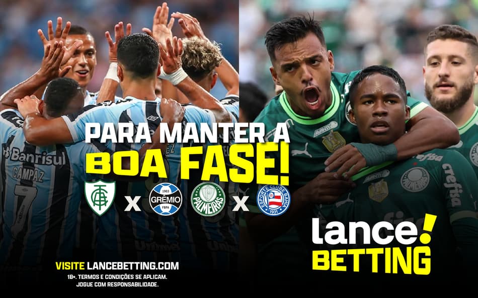 A vez deles! Aposte R$100 e receba R$400 com vitórias de Palmeiras e Grêmio na rodada do Brasileirão