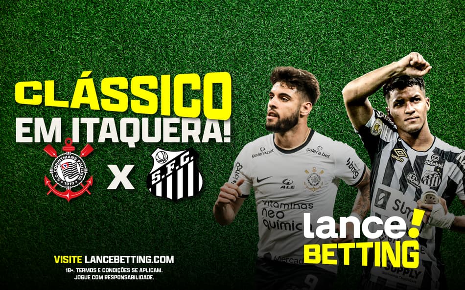Clássico pegado! Aposte R$100 e ganhe mais de R$300 com duelo entre Corinthians e Santos