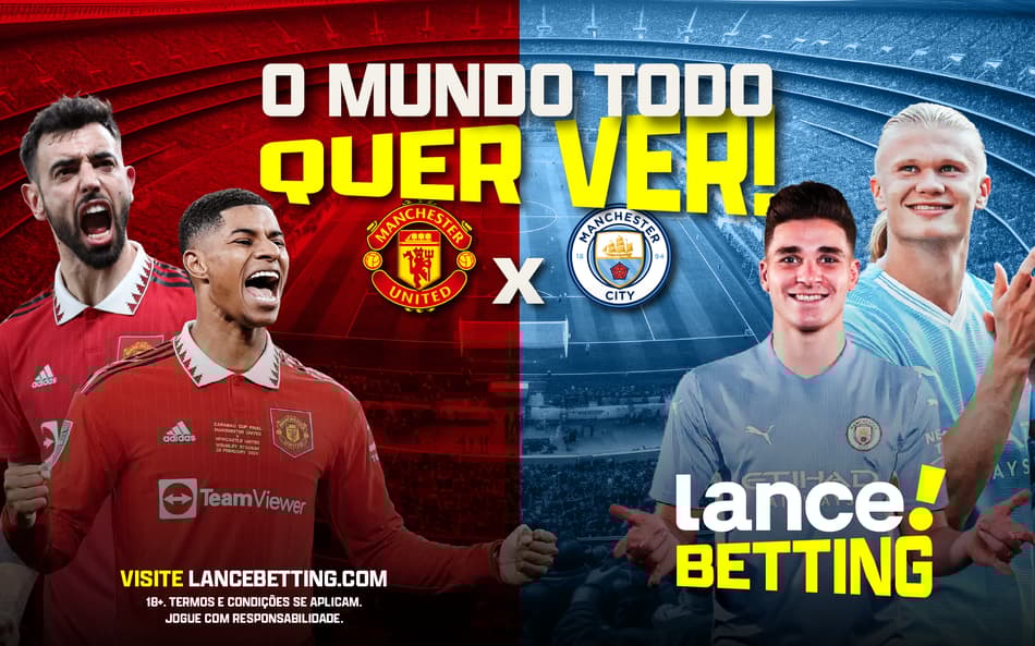 Derby de Manchester! Aposte R$100 e ganhe R$300 no clássico inglês pela Premier League