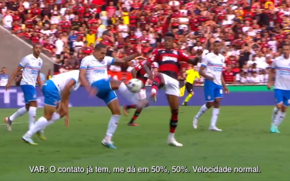 Flamengo x Bahia: CBF divulga áudio do VAR sobre pênalti em Bruno Henrique