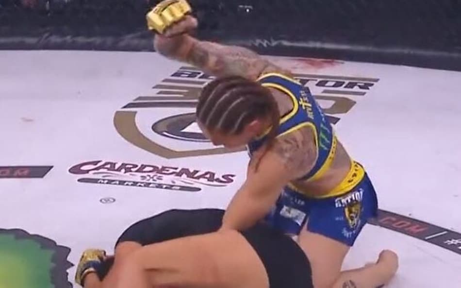Cris Cyborg atropela Cat Zingano no primeiro round e mantém cinturão do Bellator