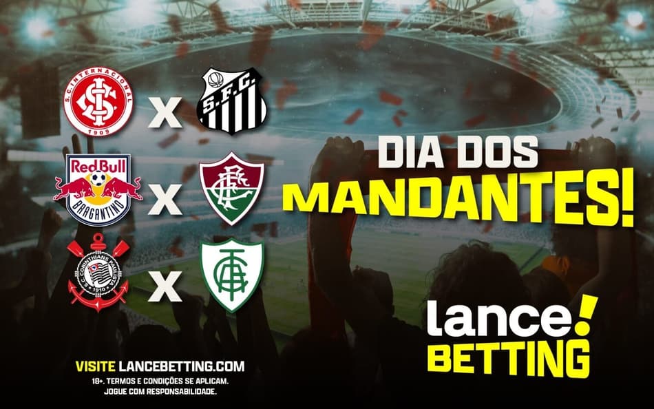 Múltiplas dos mandantes! Aposte R$100 e ganhe mais de R$500 com vitórias de Internacional, Bragantino e Corinthians