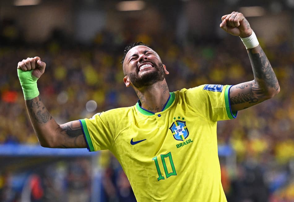 Neymar atuando pela Seleção Brasileira (Foto: Carl de Souza/AFP)