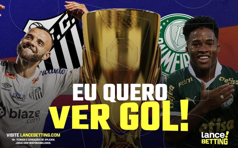Ambos marcam! Aposte R$200 e leve mais de R$390 se Santos e Palmeiras balançarem as redes