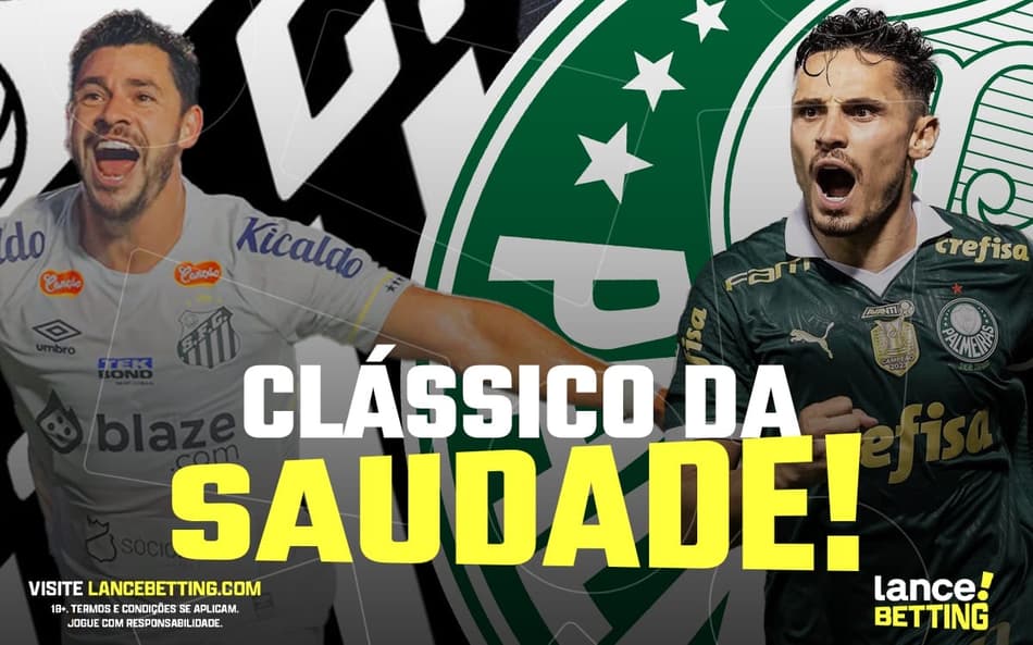 Resultado típico! Com R$50, você pode faturar R$255 se apostar no placar que mais se repetiu entre Santos x Palmeiras