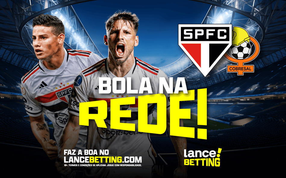 Quero gol! Aposte R$100 e fature R$264 se São Paulo x Cobresal tiver três gols ou mais
