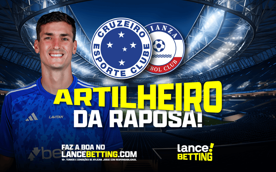 Bola na rede! Apostando R$100, você fatura R$397 se Dinenno abrir o placar para o Cruzeiro contra o Alianza