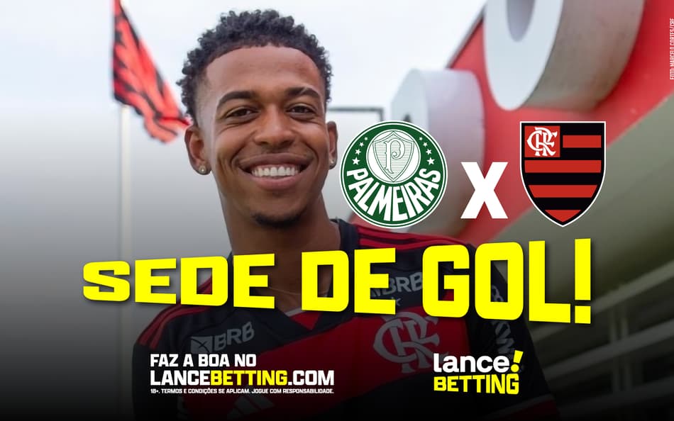 Novo homem gol? Com R$100, você fatura R$387 se Carlinhos marcar pelo Flamengo contra o Palmeiras