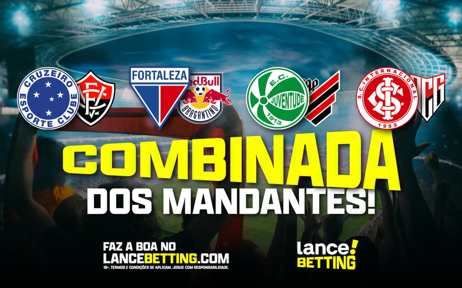 Combinada! Aposte R$100 e lucre R$1596 com vitórias de Cruzeiro, Fortaleza, Juventude e Internacional no Brasileirão