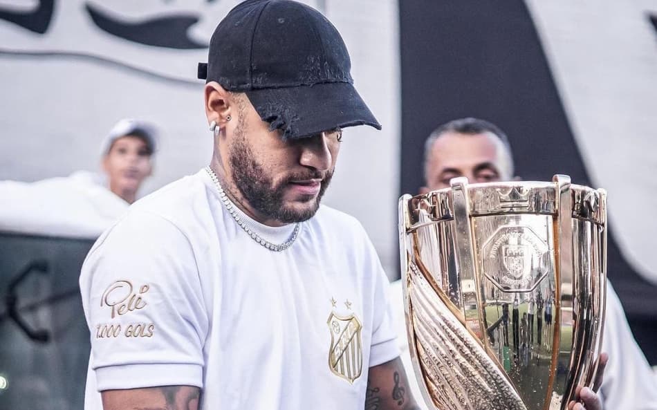 VÍDEO: Neymar comemora muito gol do Santos contra o Palmeiras na final do Paulistão; veja