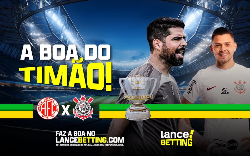 Gol+gol: coloque R$100 e leve R$270 se o Corinthians balançar as redes nos dois tempos contra o América-RN
