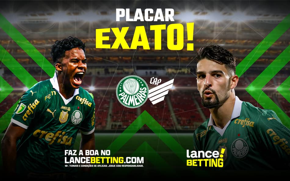 Placar exato! Aposte R$100 e leve R$490 no placar mais comum em Palmeiras x Athletico