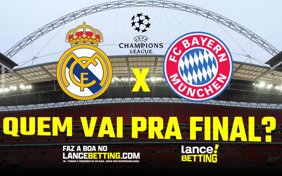 Real Madrid ou Bayern: quem vai para a final da Champions? Faça sua fezinha e ganhe até R$249