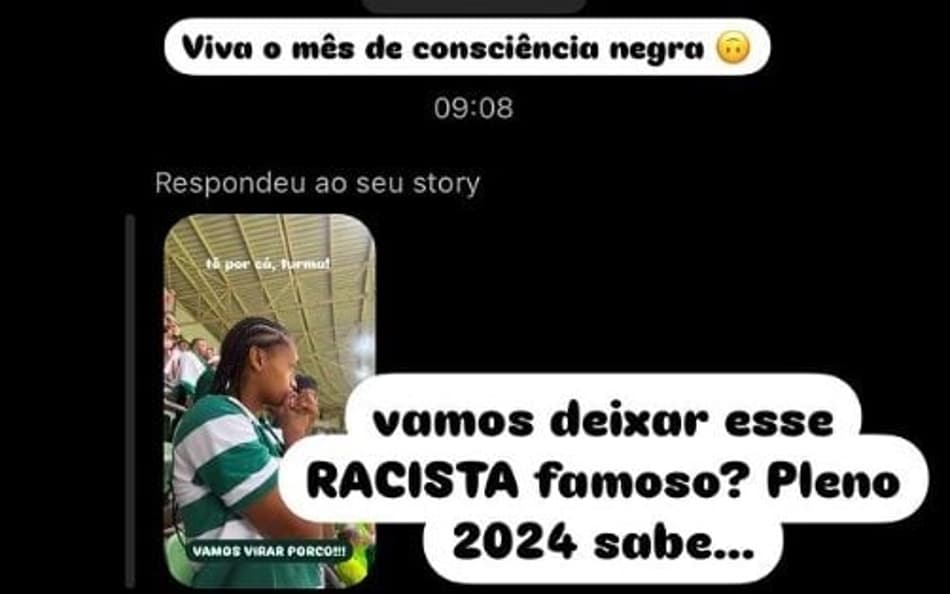 Ex-Palmeiras sofre ataque racista e denuncia perfil nas redes; veja
