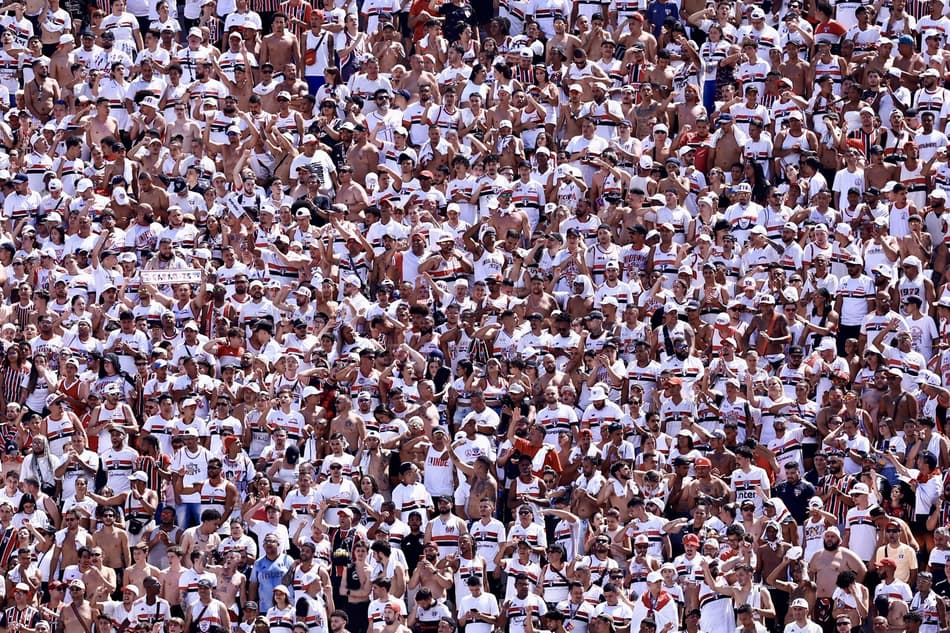 Torcida do São Paulo presente na final da Copinha contra o Corinthians