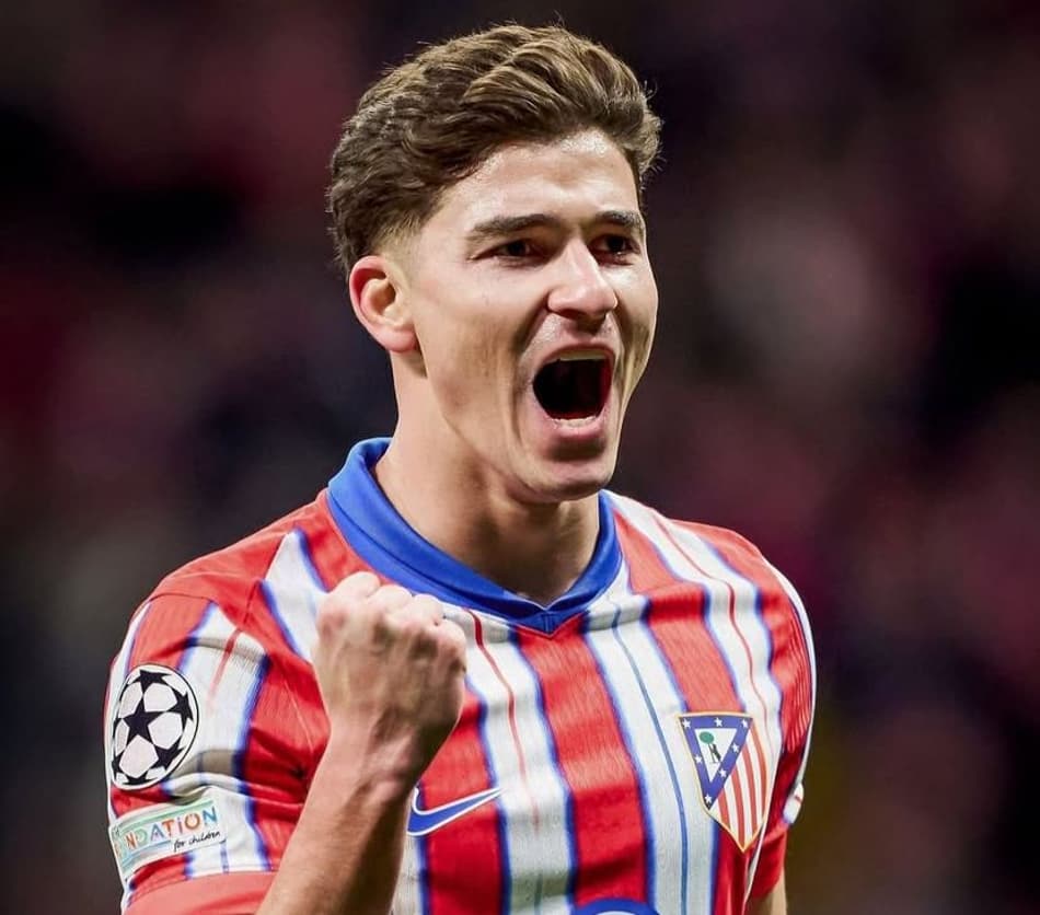 Julián Álvarez celebra gol pelo Atlético de Madrid (Foto: Reprodução/Instagram)