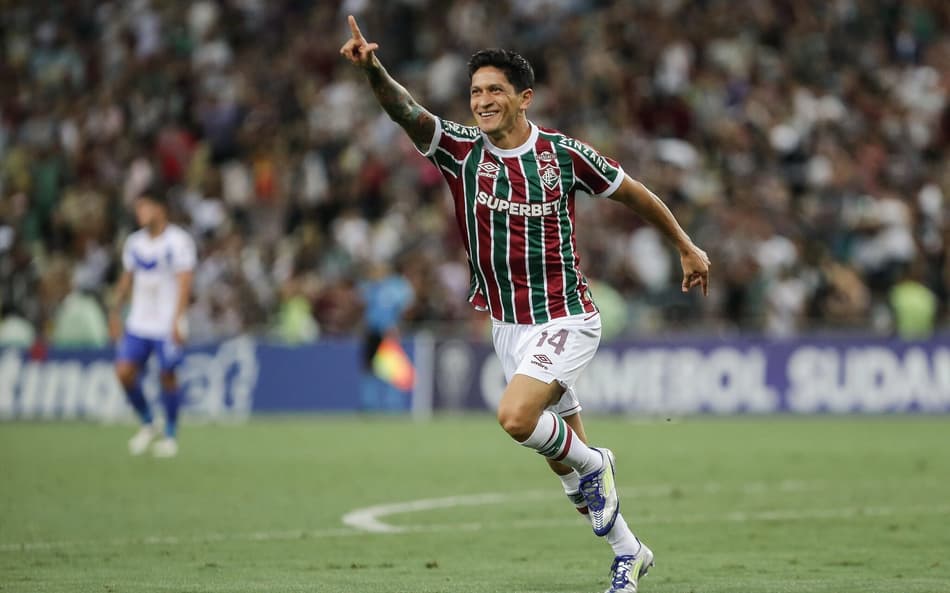 Comemoração de Cano, pelo Fluminense (Foto: Lucas Merçon/Fluminense)