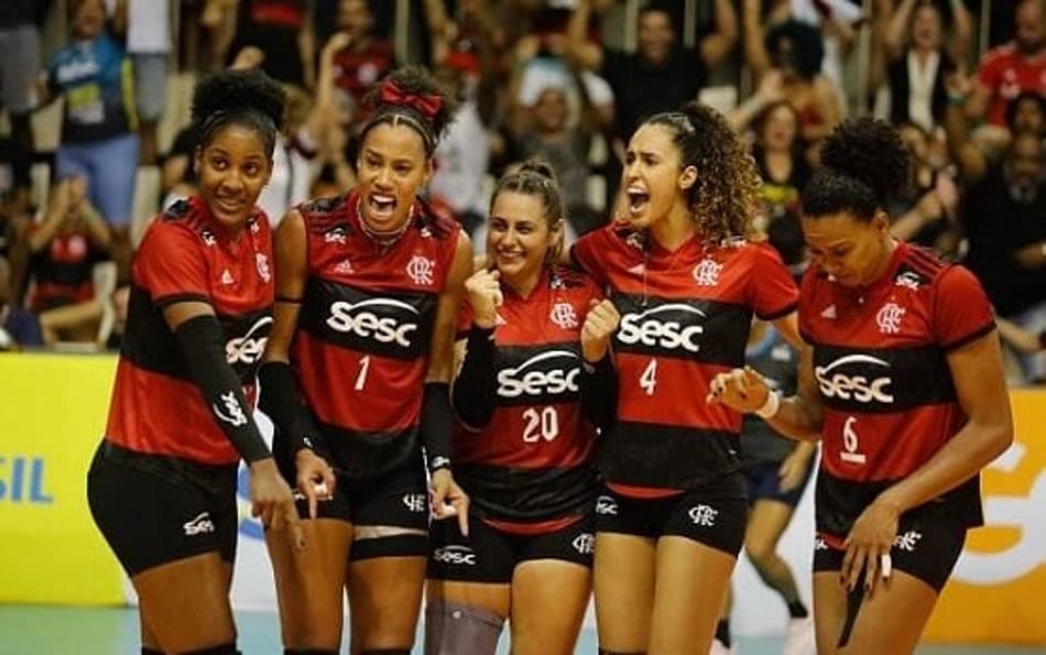 Sesc RJ Flamengo venceu o Osasco em casa (Foto: Gilvan de Souza/Flamengo)