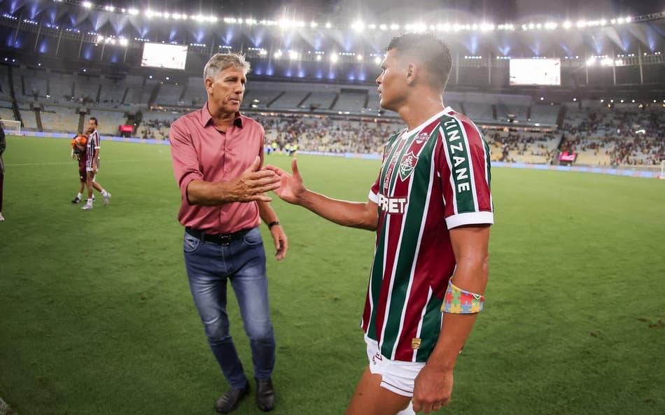 Renato Gaúcho e Thiago Silva em Fluminense x Bragantino