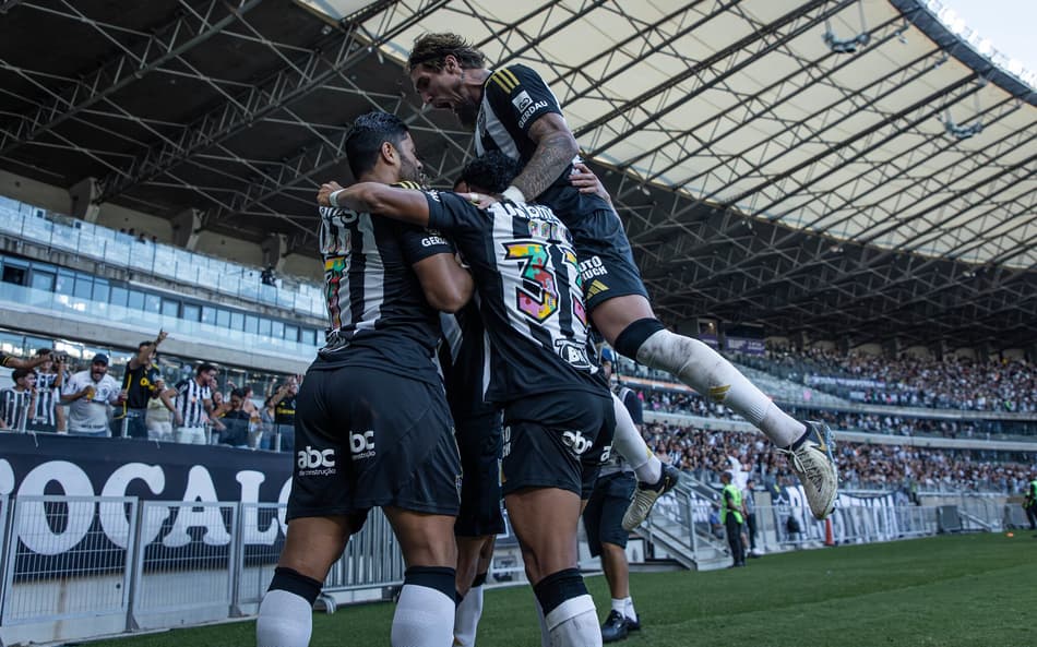 Jogadores do Atlético-MG comemorando (Foto: Pedro Souza / Atlético)