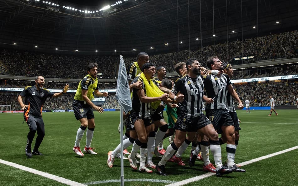 Jogadores do Atlético-MG comemorando (Foto: Pedro Souza / Atlético)