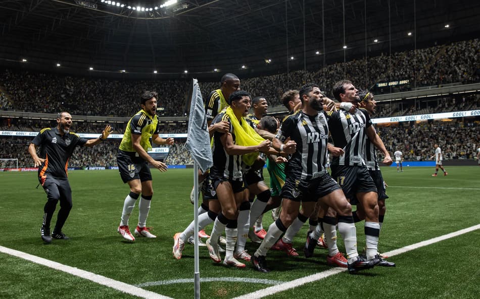 Jogadores do Atlético-MG comemorando (Foto: Pedro Souza / Atlético)