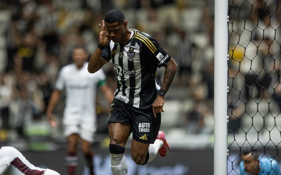Júnior Santos comemorando gol pelo Atlético-MG (Foto: Pedro Souza / Atlético)