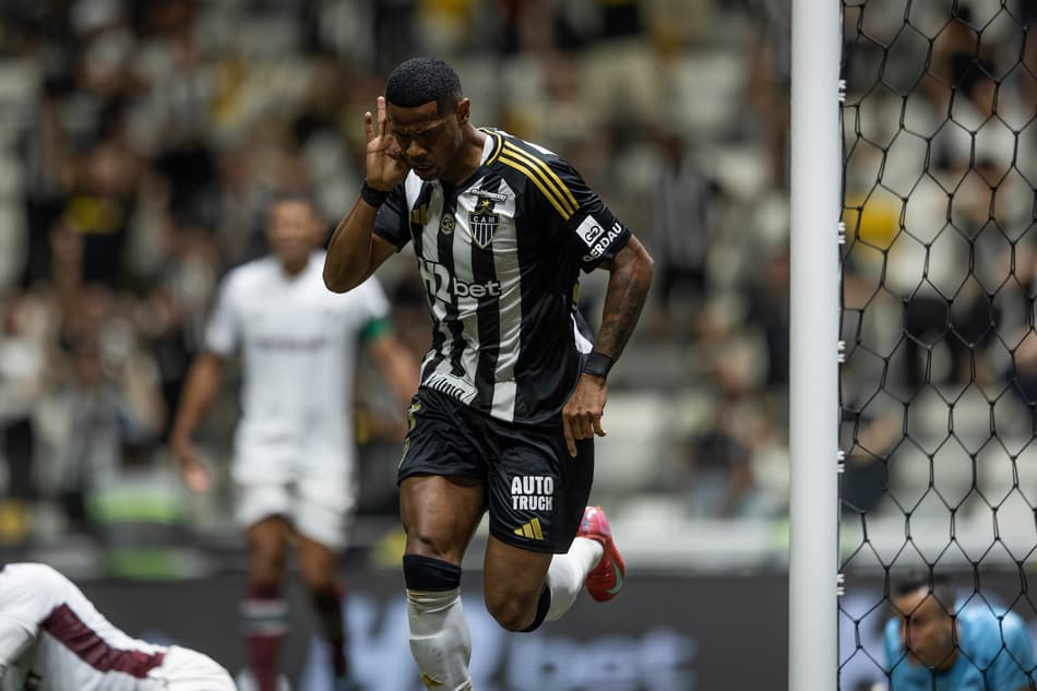Júnior Santos comemorando gol pelo Atlético-MG (Foto: Pedro Souza / Atlético)