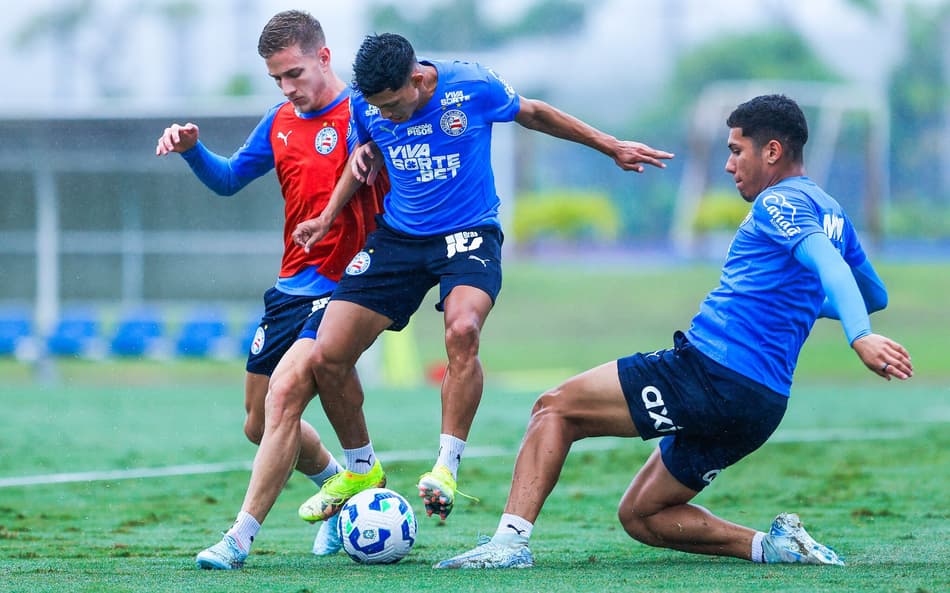 Jogadores do Bahia durante treino Foto: Rafael Rodrigues / EC Bahia