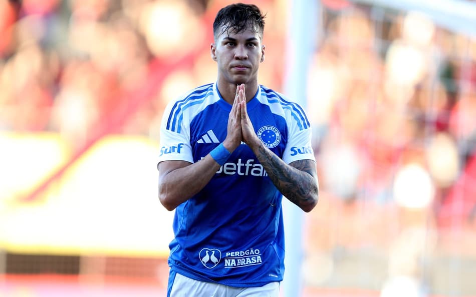 Atacante Kaio Jorge comemora discretamente gol do Cruzeiro contra o Sport (Foto: Marlon Costa/AGIF)