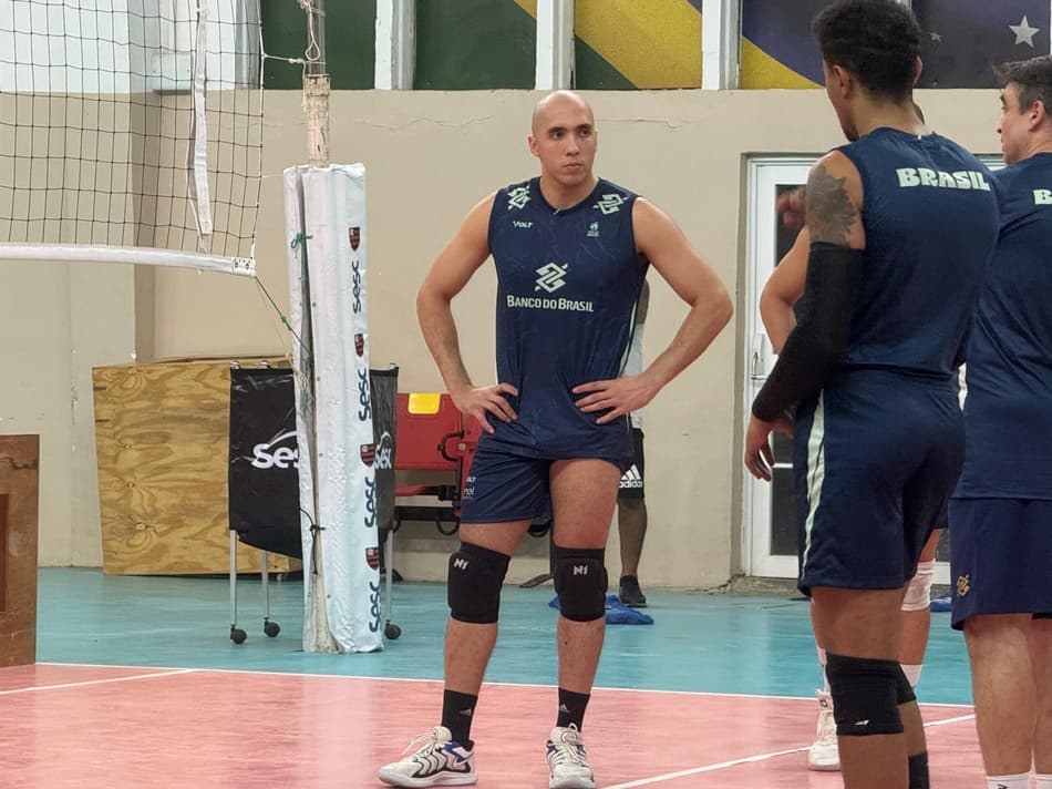 Brasília no treino da Seleção Brasileira masculina de vôlei (foto: Kauhan Fiaux)