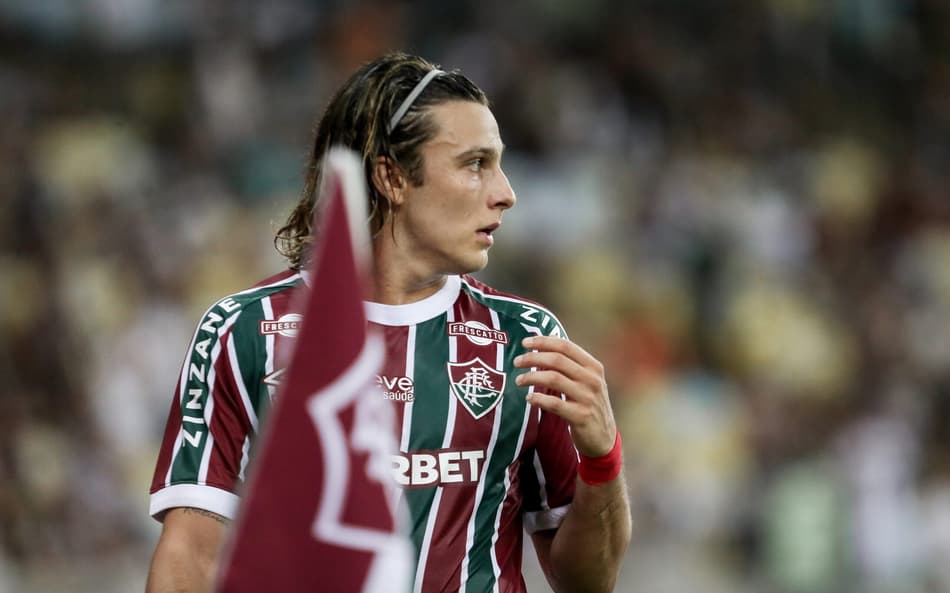 Canobbio em ação pelo Fluminense contra o Bangu, pelo Campeonato Carioca