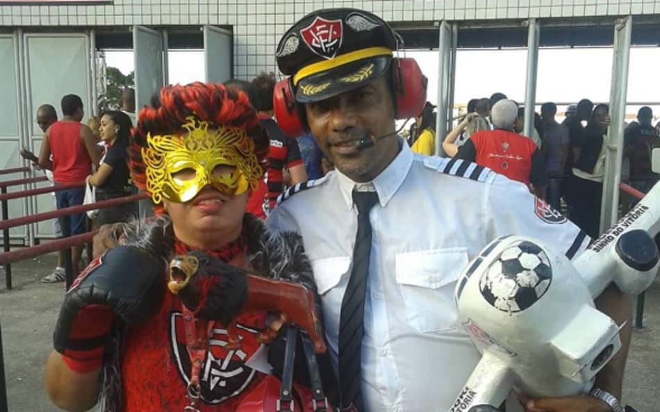 Sinho e Rosecleide juntos no Barradão Foto: Redes sociais