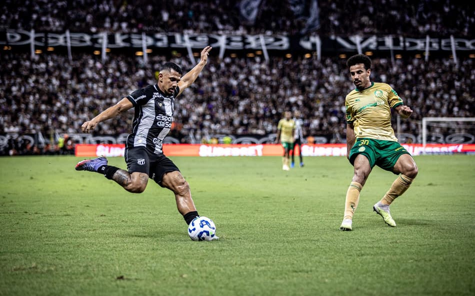 Ceará em partida contra o Palmeiras, pela Copa do Brasil de 2025 (Foto: Felipe Santos/Ceará SC)