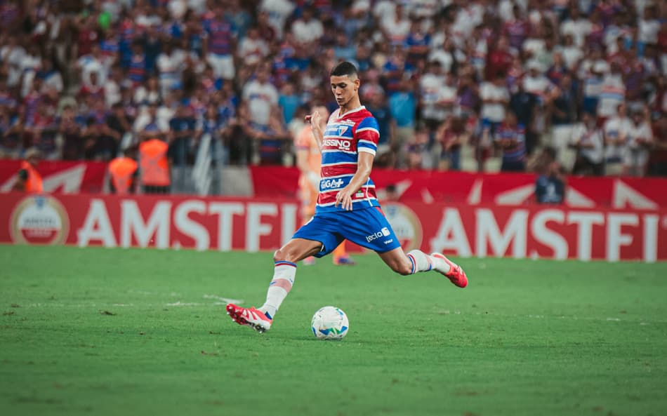 Partida entre Fortaleza e Atlético Bucaramanga, pela Copa Libertadores (Foto: Mateus Lotif/Fortaleza EC)