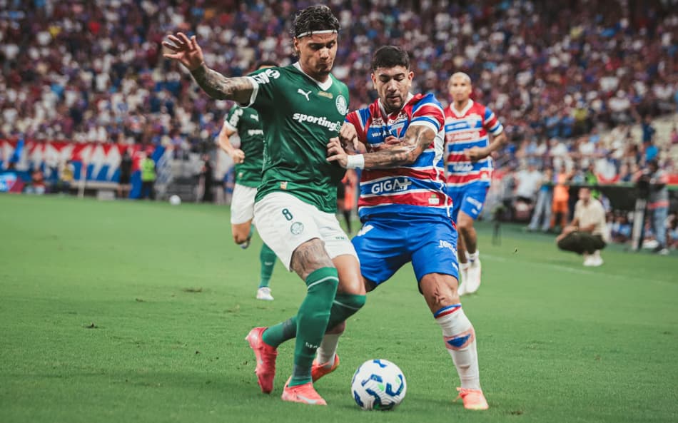 Partida entre Fortaleza e Palmeiras, pelo Brasileirão 2025 (Foto: Mateus Lotif/Fortaleza EC)
