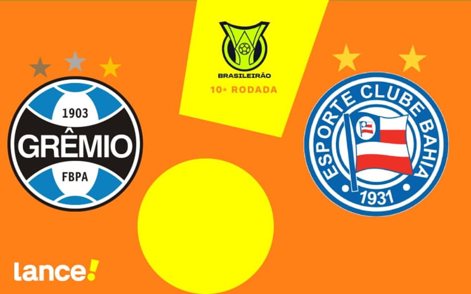 Grêmio x Bahia. (Foto: Arte Lance!)