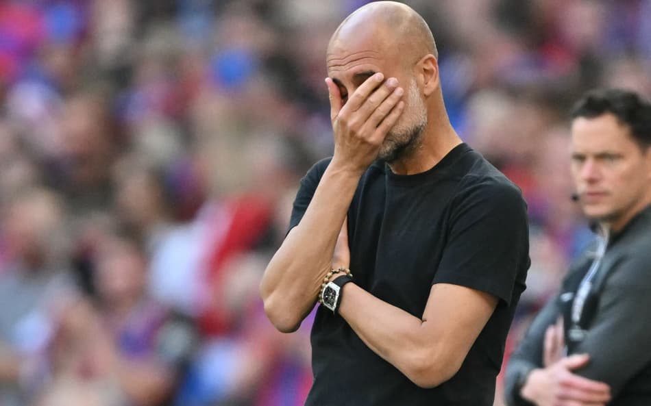 Guardiola lamenta derrota do Manchester City para o Crystal Palace na final da Copa da Inglaterra