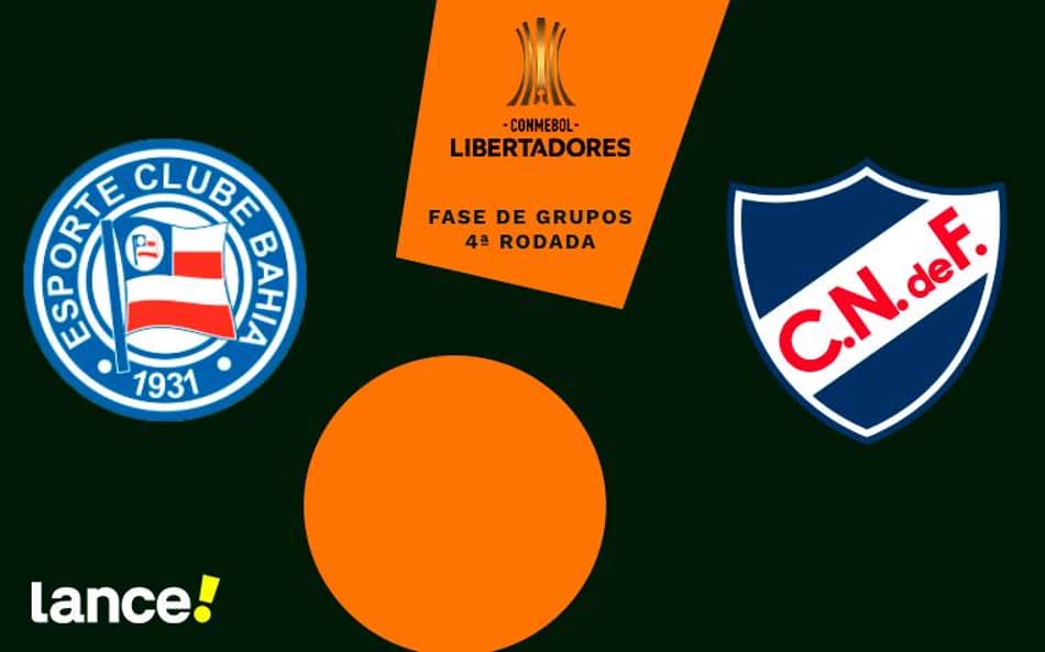 Bahia enfrenta o Nacional pela 4ª rodada da Libertadores Foto: Arte/Lance