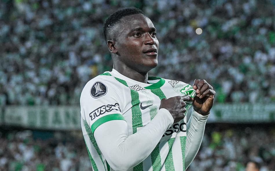Viveros comemora gol contra o Bahia Foto: Divulgação / Atlético Nacional