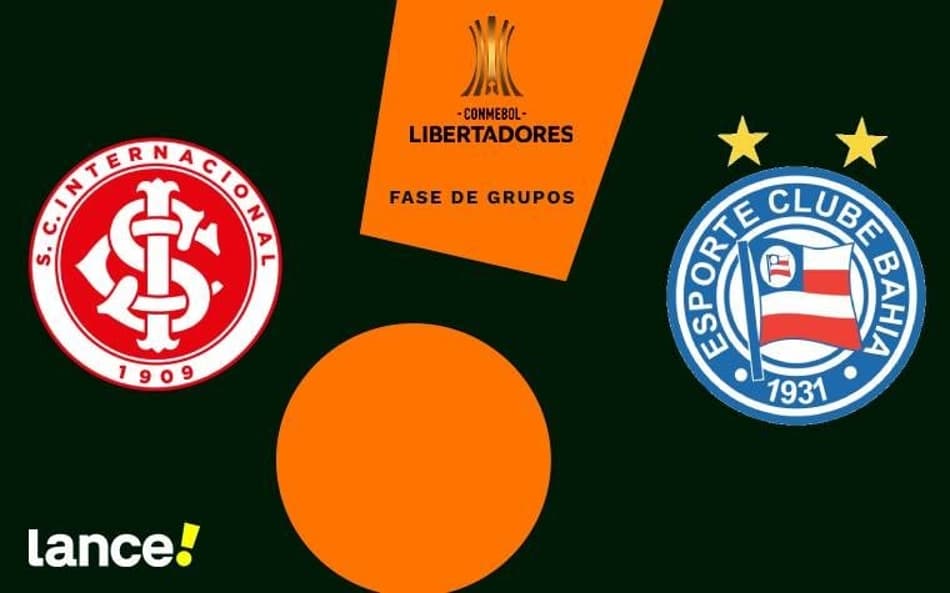 Internacional e Bahia fazem jogo do ano pela Libertadores Foto: Arte/Lance!