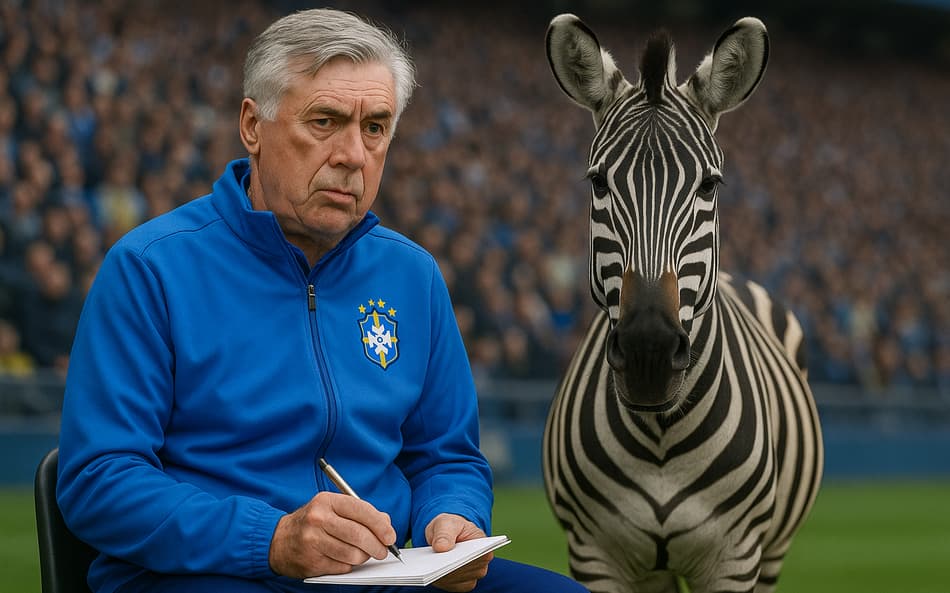 Guia Lance! da rodada 9 - Ancelotti vai assistir ao Brasileirão? (imagem: ChatGPT)