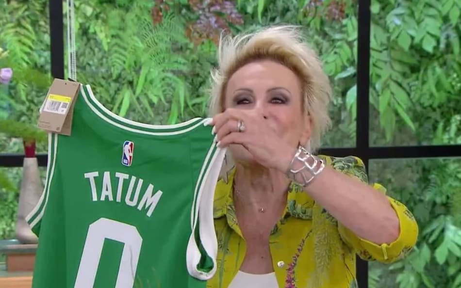 Ana Maria Braga recebeu presente de Jayson Tatum (Foto: Reprodução)