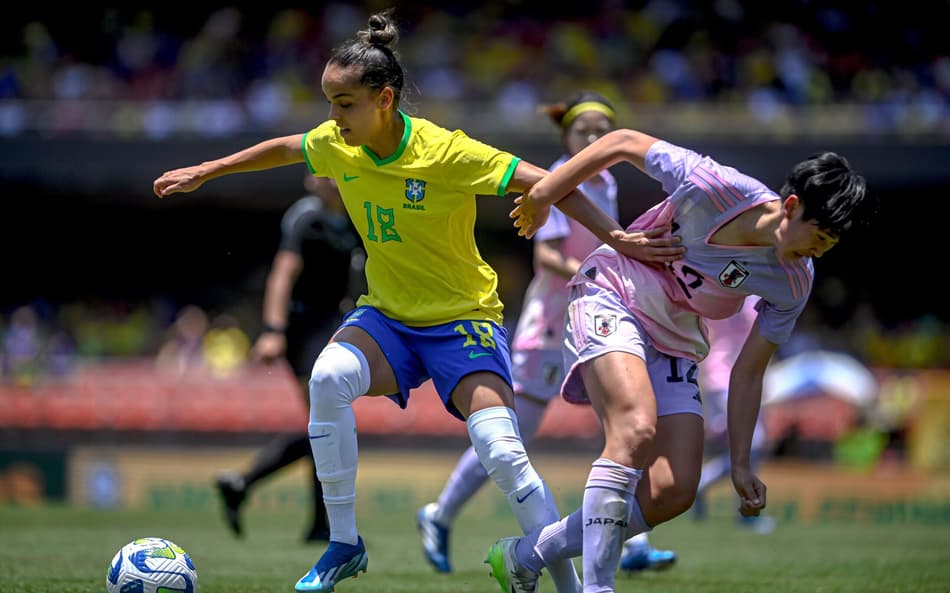 Gabi Portilho durante jogo contra o Japão. (Foto: Staff Images/CBF)