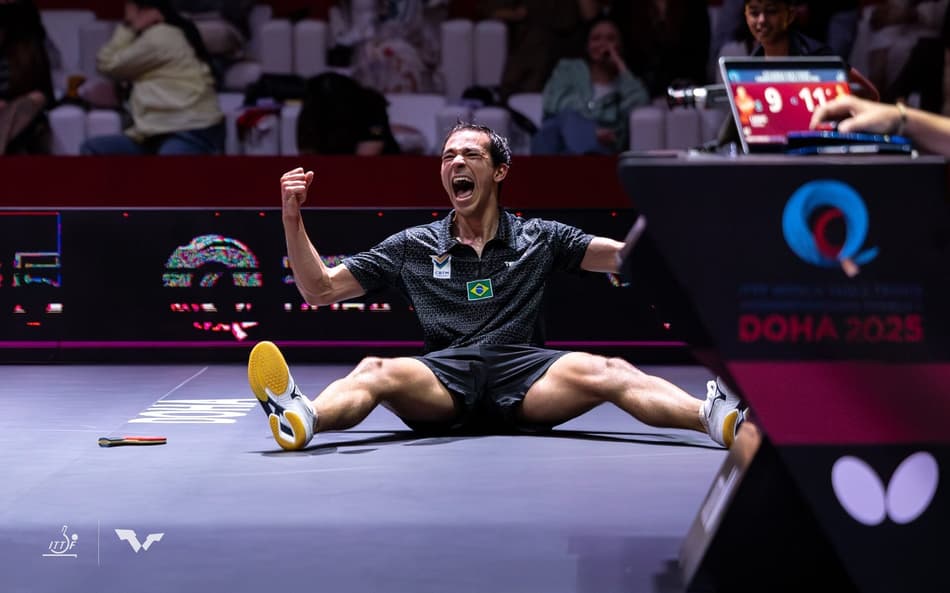 Calderano comemorou muito a classificação à final