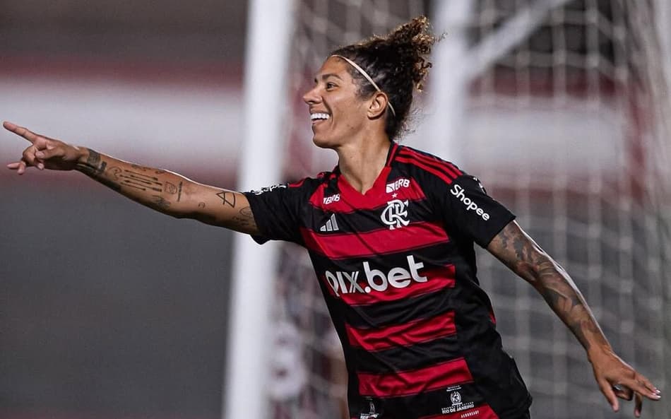 Cristiane marcou o primeiro gol do Flamengo diante do Fluminense. (Foto: Flamengo/Divulgação)