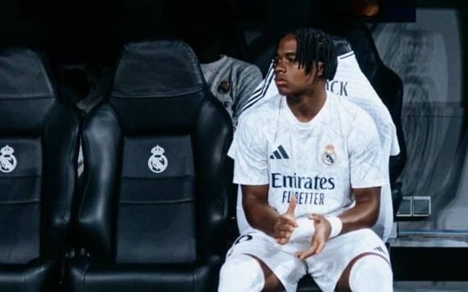 Endrick no banco pelo Real Madrid (Foto: Reprodução/Instagram)