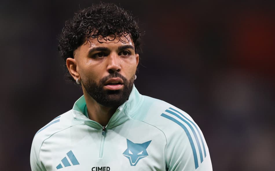 Gabigol no aquecimento do jogo do Cruzeiro contra o Vila Nova
